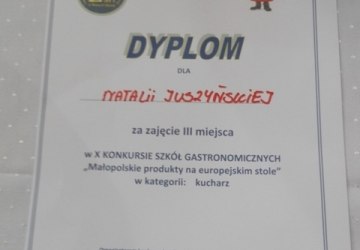 X Konkurs Sądeckich Szkół Gastronomicznych w kategorii:  Kucharz.